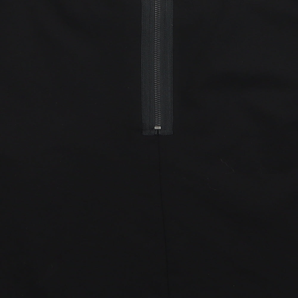 Topshop Womens Black Rayon Basic T-Shirt Size 12