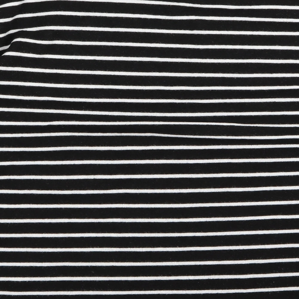 Dorothy Perkins Womens Black Striped Pullover Jumper Size 10