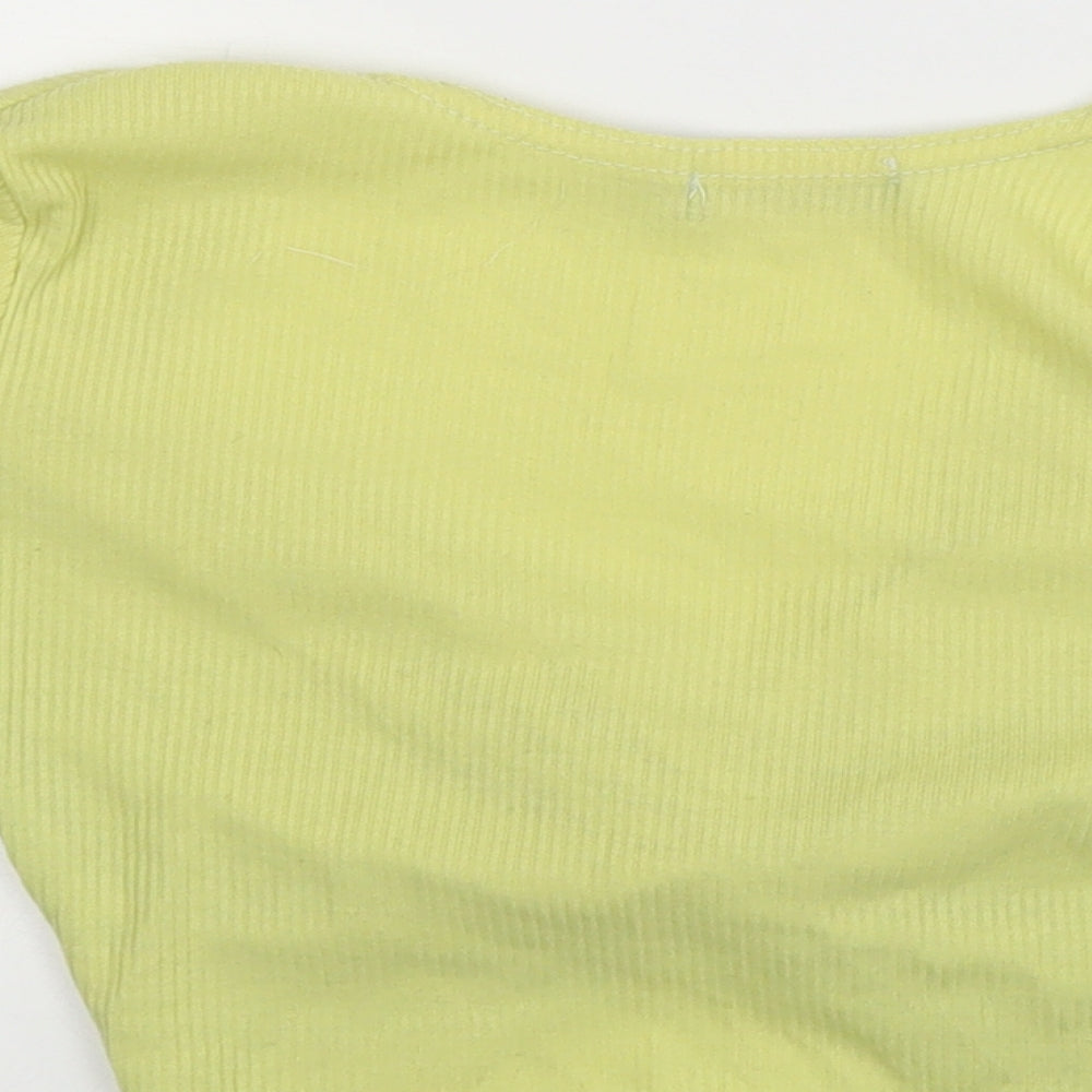 PRETTYLITTLETHING Womens Yellow Basic Tank Size 6