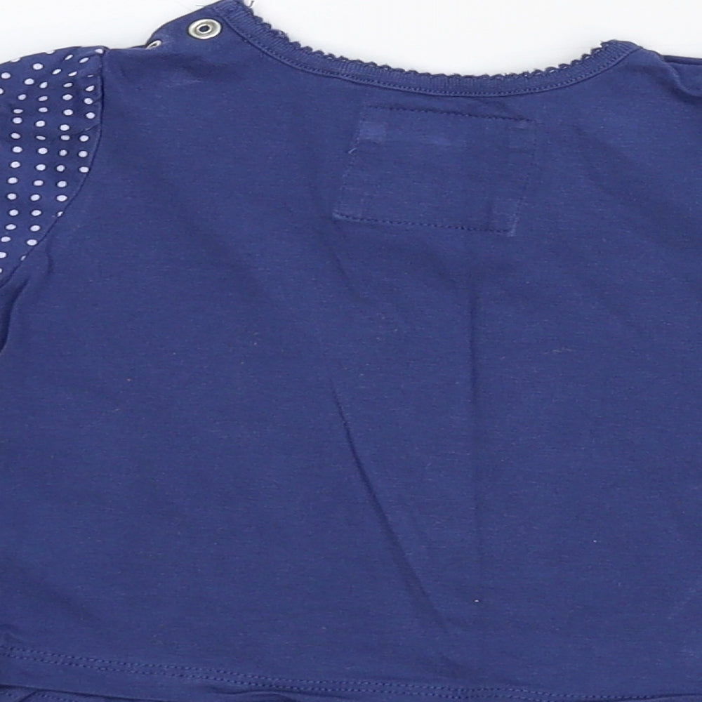 TU Girls Blue Basic Blouse Size 6-9 Months - bird