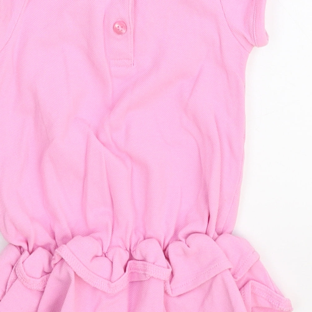 George Girls Pink Shirt Dress Size 6-9 Months