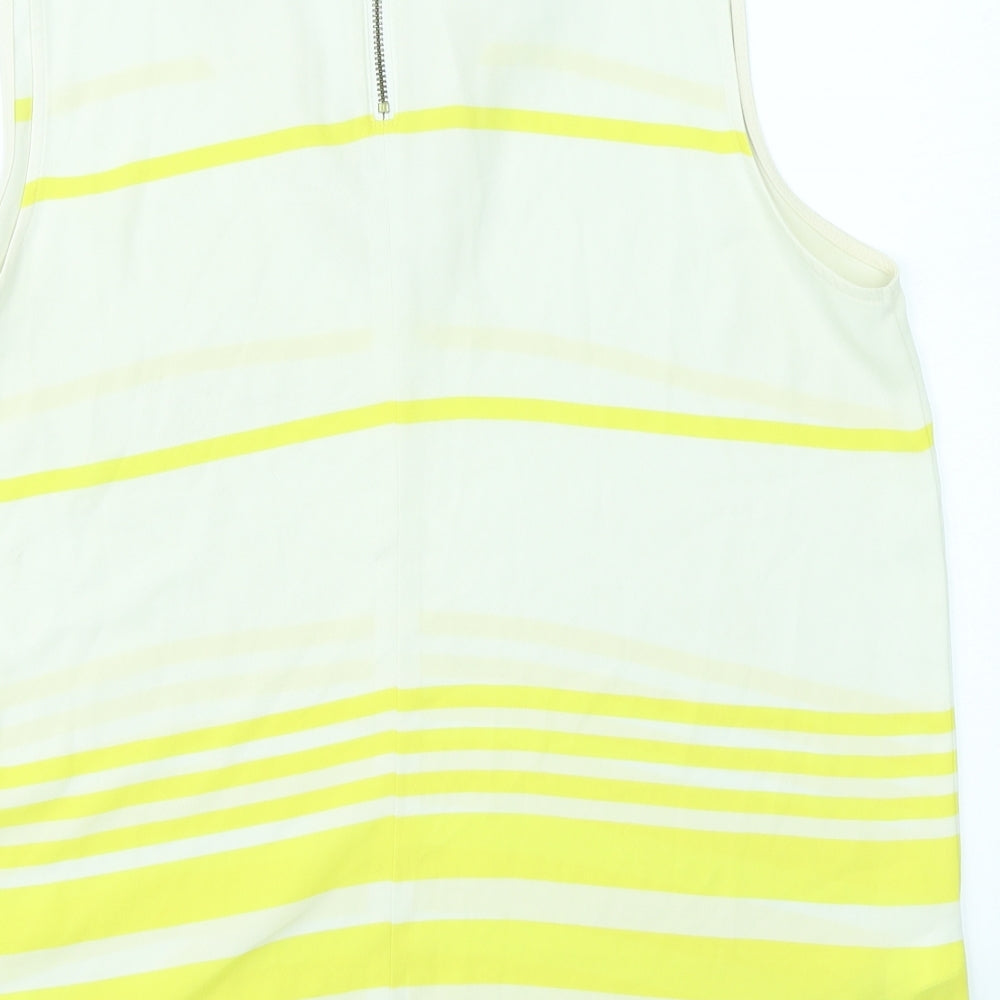 NEXT Womens Yellow Striped Basic Blouse Size 14