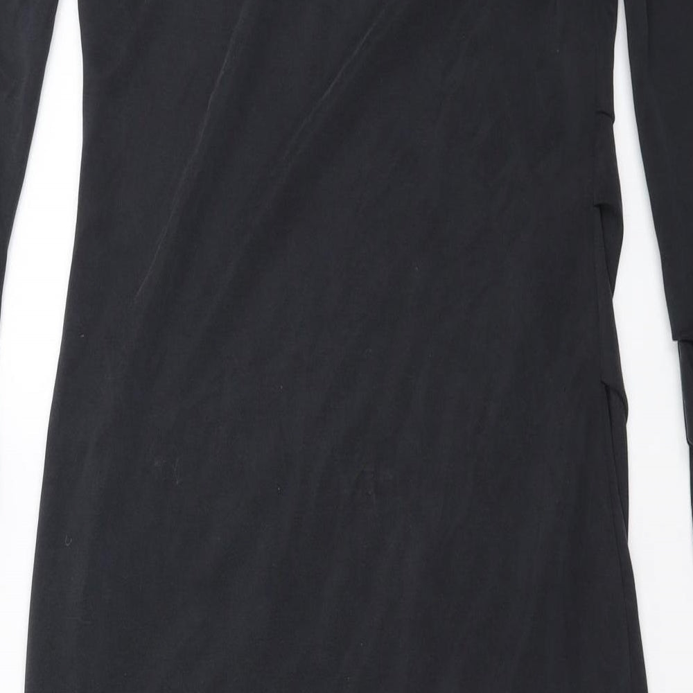 Preworn Womens Grey Pencil Dress Size 6 - Asymmetric Hem