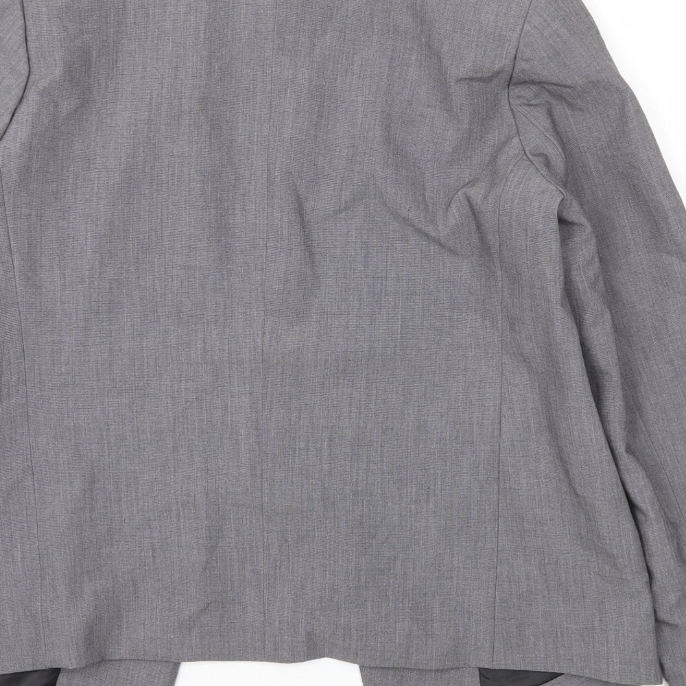 Boohoo Womens Grey Jacket Blazer Size M
