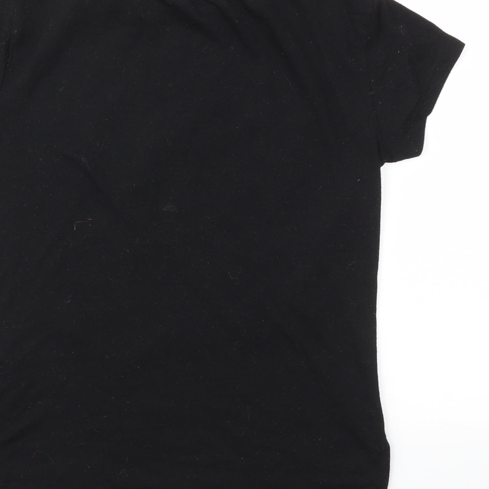 MISS Girls Black Basic T-Shirt Size 9-10 Years