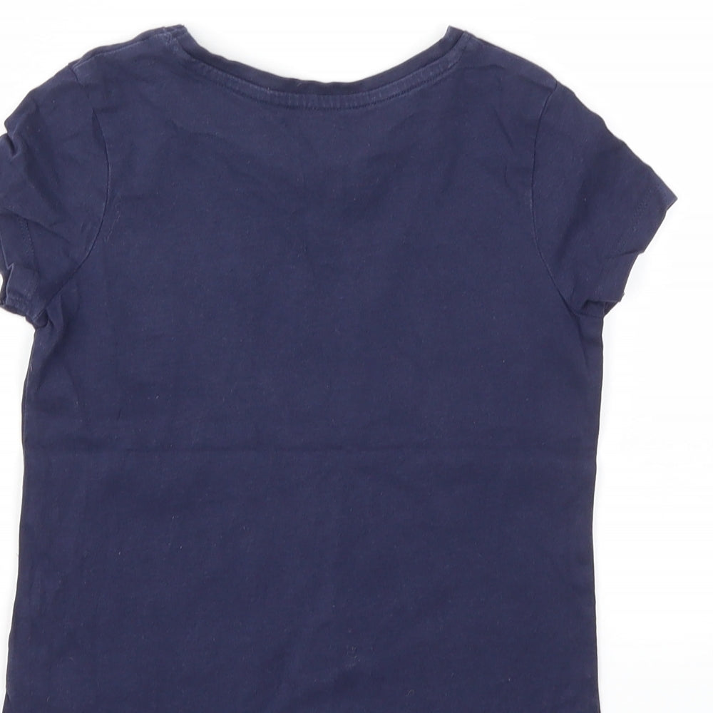 George Girls Blue Basic T-Shirt Size 5-6 Years