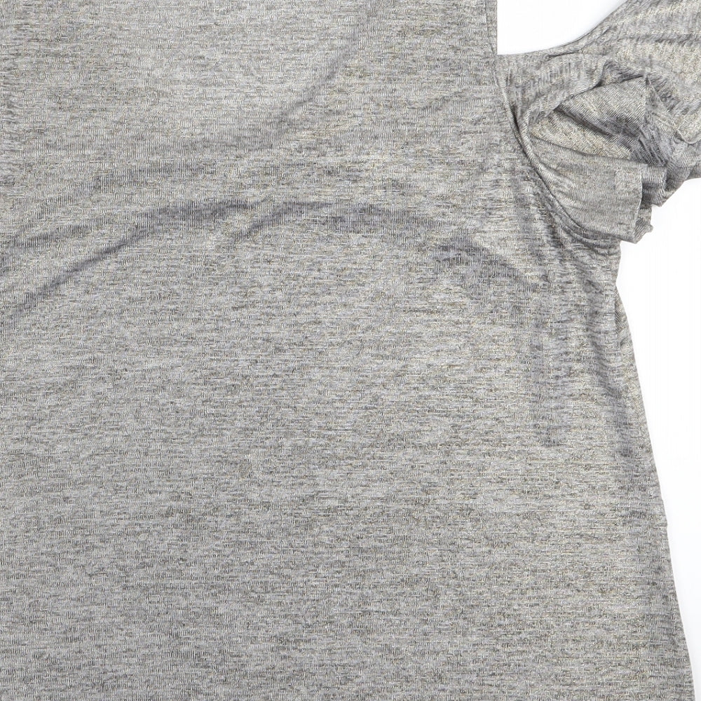 Oasis Womens Grey Basic T-Shirt Size L