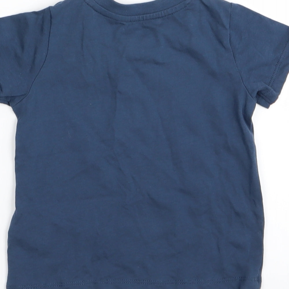 inpilu Boys Blue Basic T-Shirt Size 6-9 Months