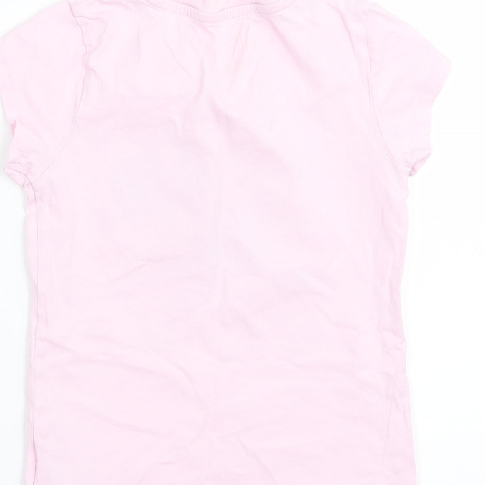 F&F Girls Pink Solid Top Pyjama Top Size 5-6 Years