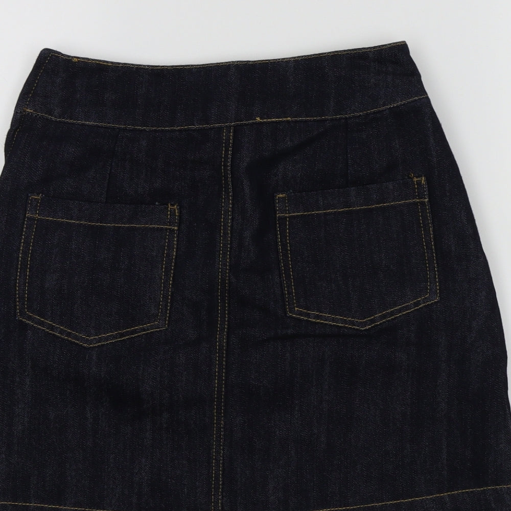 SOFT GREY Womens Blue A-Line Skirt Size 6