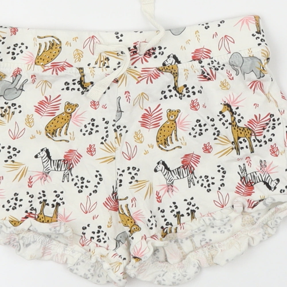 Primark Girls Beige Animal Print Capri Leggings Size 12-18 Months - Shorts