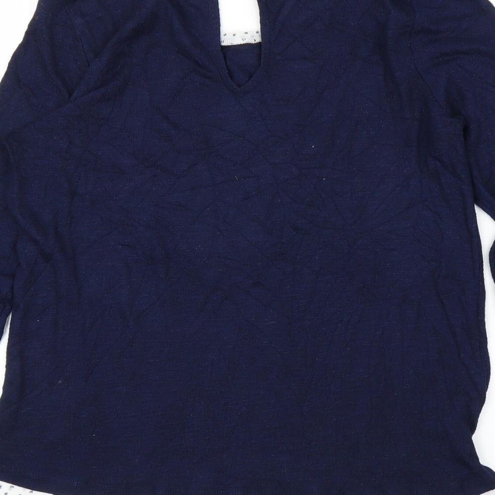 Camieu Womens Blue Basic Blouse Size M