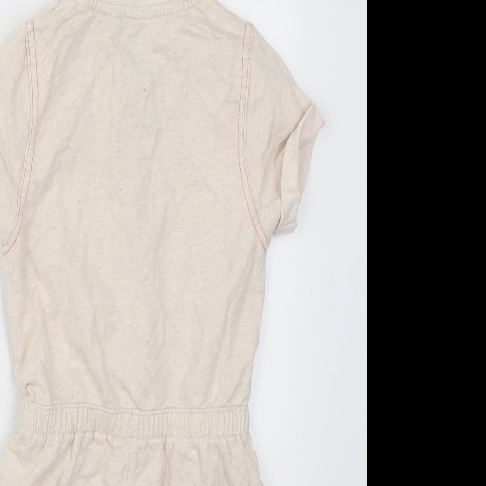 George Girls Beige Romper One-Piece Size 18-24 Months - Happy Smile