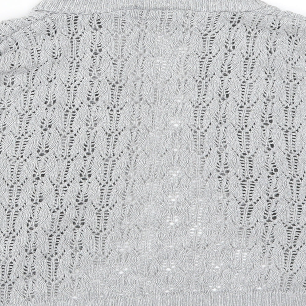 Preworn Womens Grey Cardigan Jumper Size M