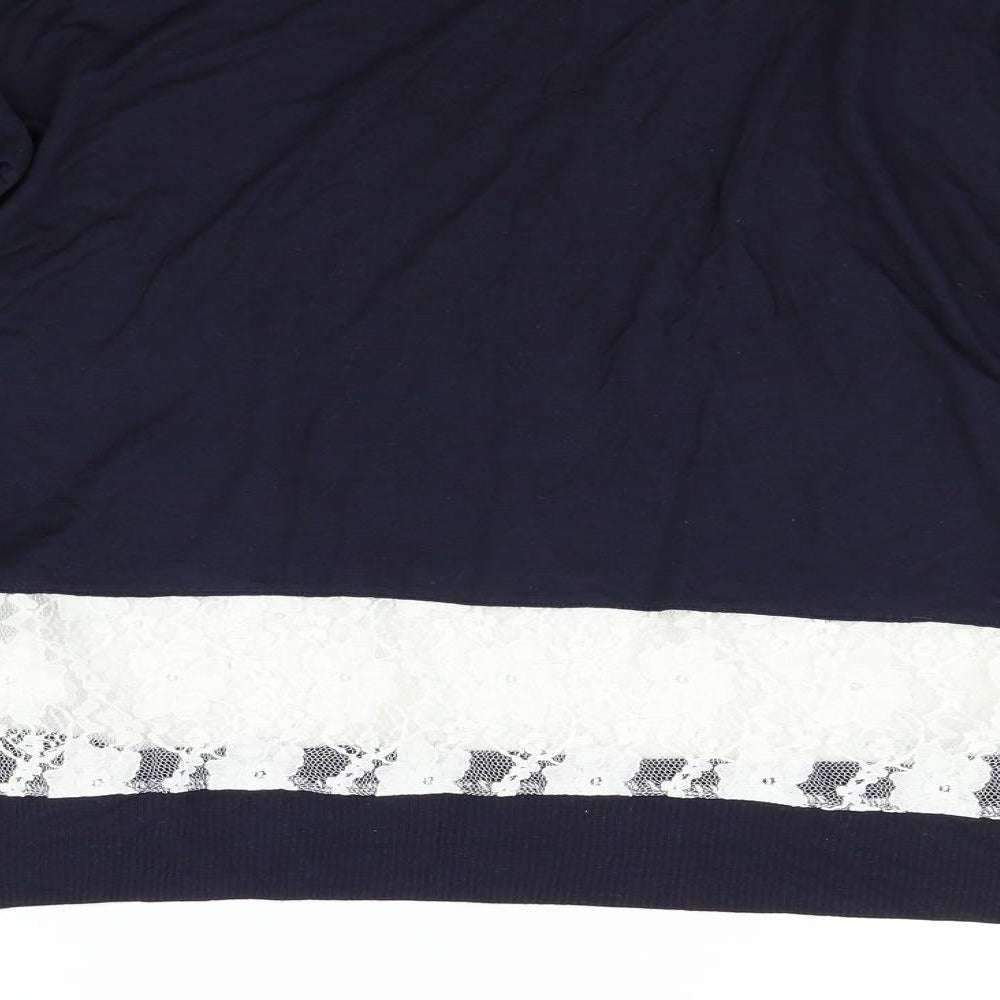 French Connection Womens Blue Basic T-Shirt Size S