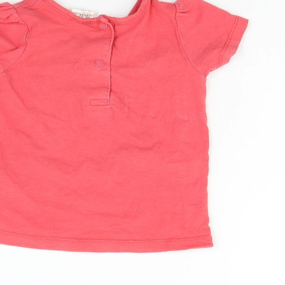 H&M Girls Pink Basic Polo Size 6-9 Months