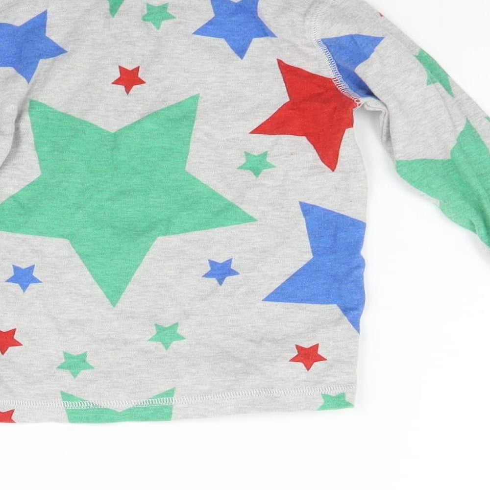 NEXT Girls Grey Geometric Pullover Jumper Size 2 Years - STAR