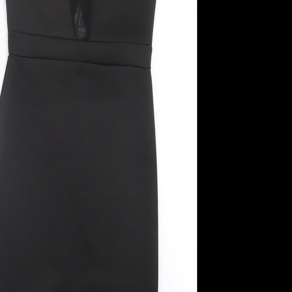 Preworn Womens Black Pencil Dress Size 8