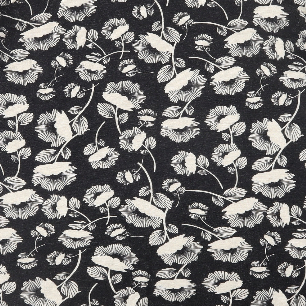 F&F Womens Black Floral Pullover Jumper Size 18