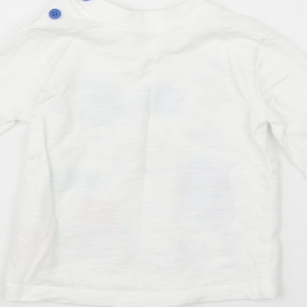 F&F Boys White Basic T-Shirt Size 0-3 Months