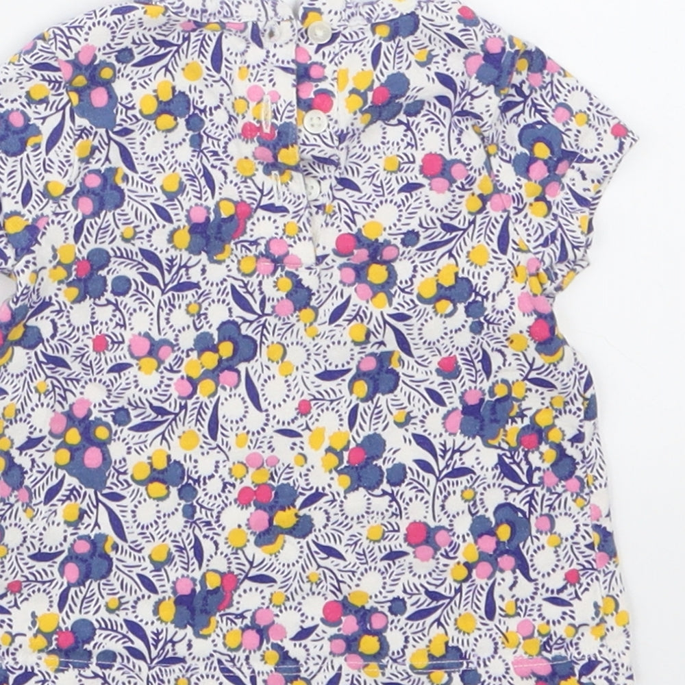 John Lewis Girls Purple Geometric Basic T-Shirt Size 0-3 Months