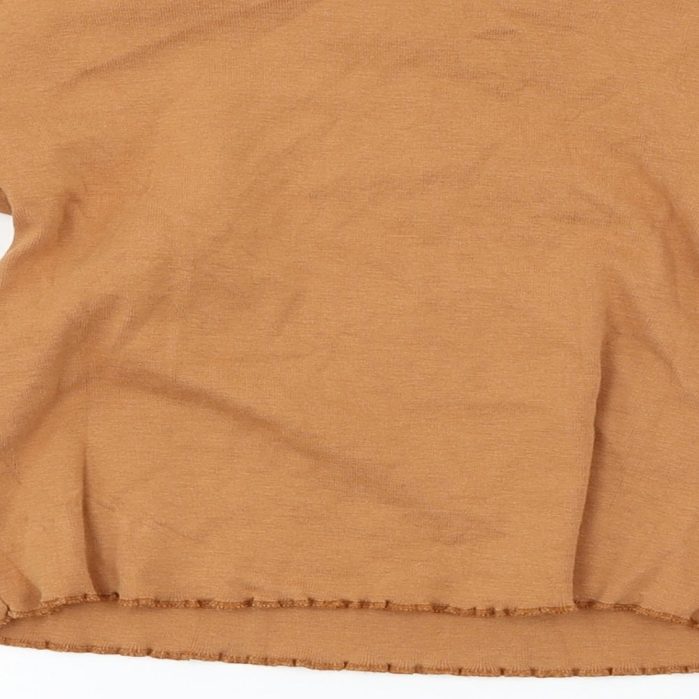 Zara Womens Brown Basic T-Shirt Size 8