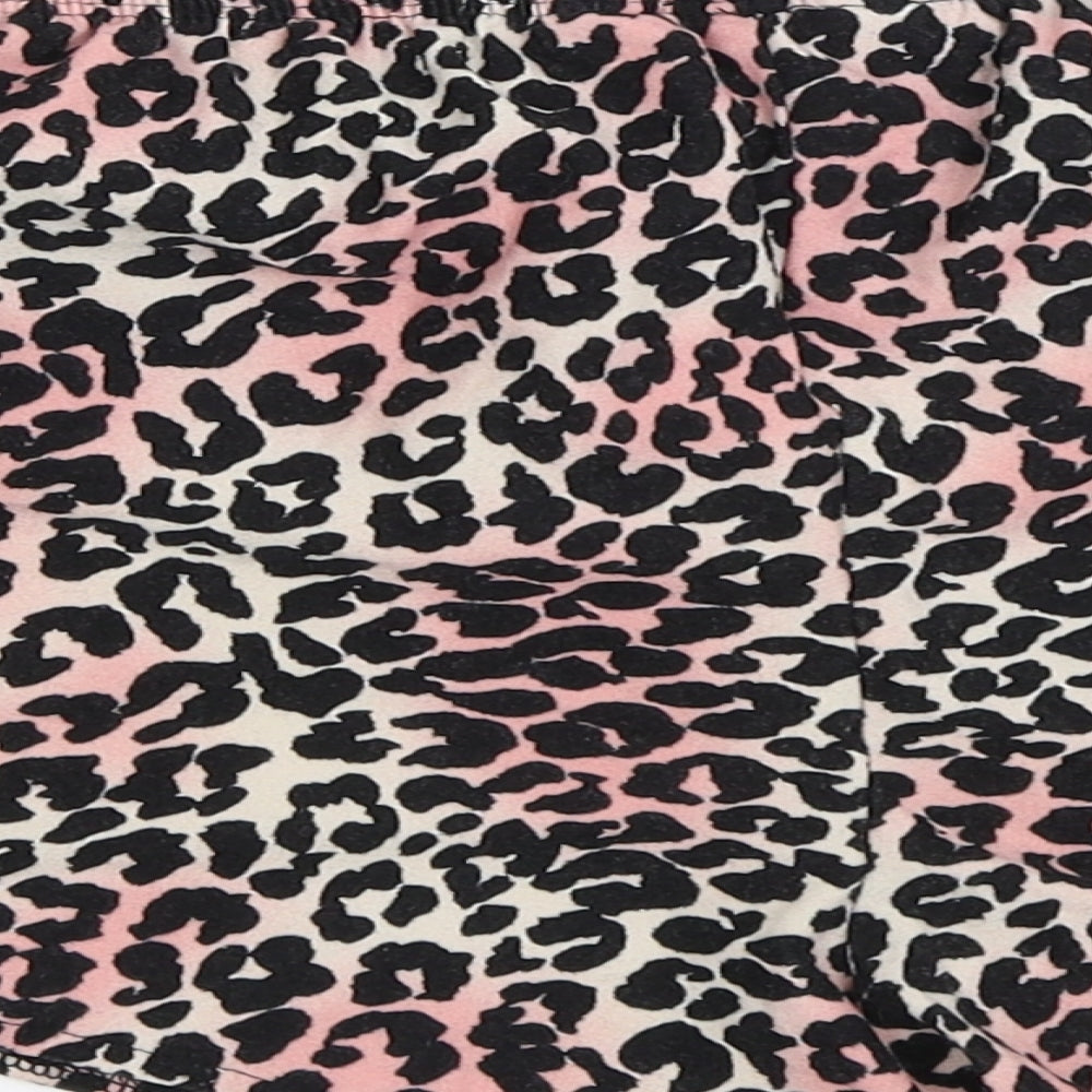Primark Womens Pink Animal Print Top Sleep Shorts Size M