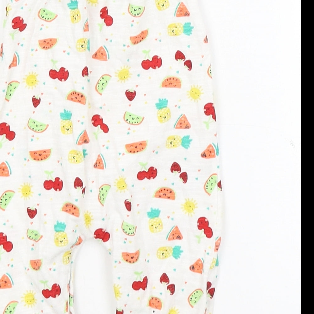 Pep&Co Baby White Babygrow One-Piece Size Newborn - Fruit