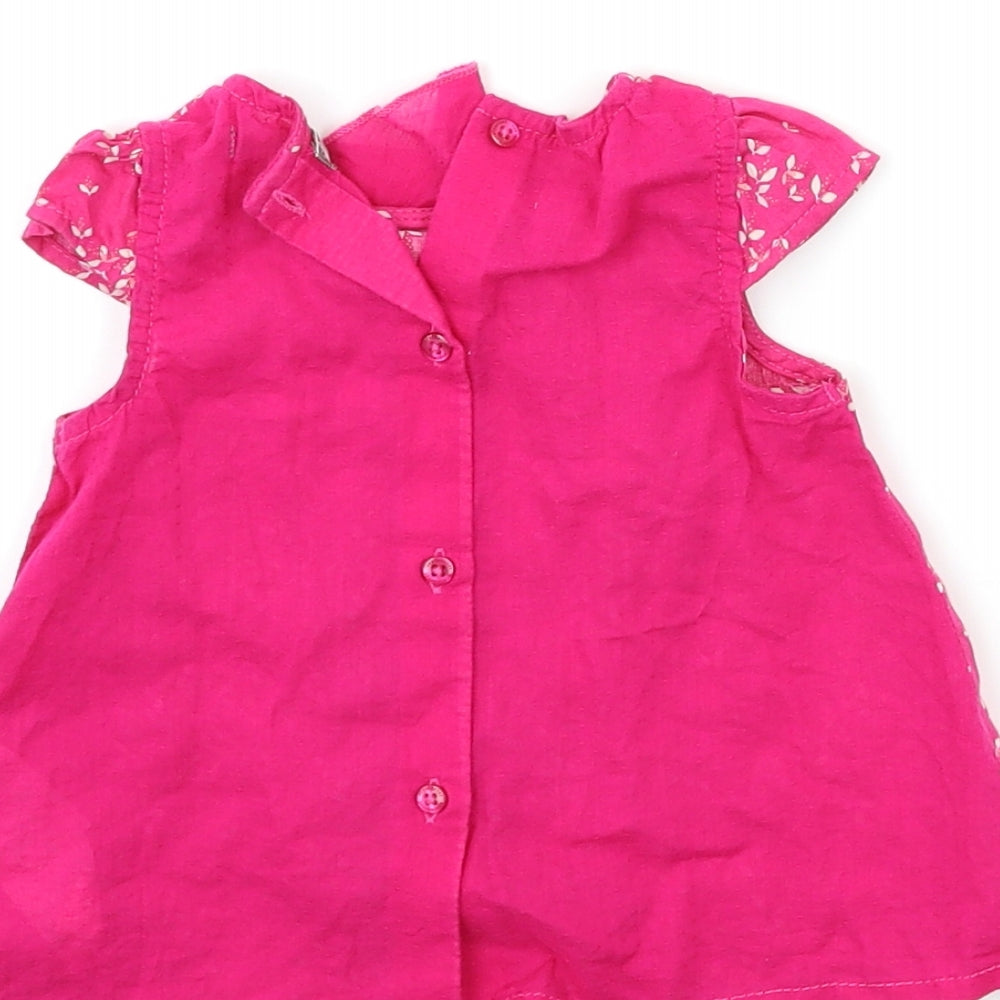 VERBADUT Baby Pink Floral A-Line Size 9-12 Months