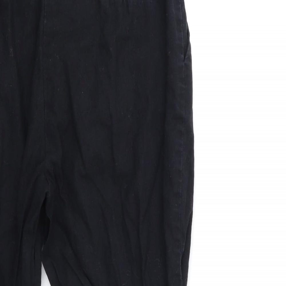 ASOS Womens Black Cropped Trousers Size 10 L22 in
