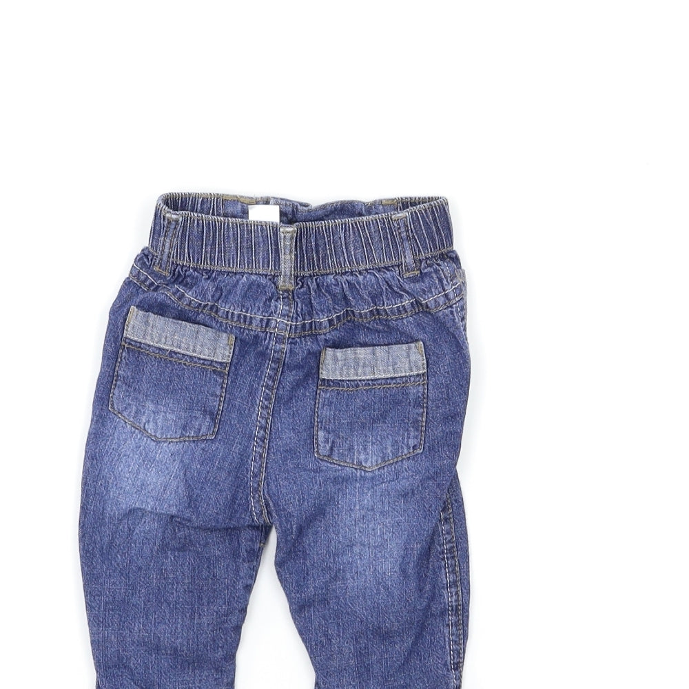 George Baby Blue Denim Snow Pants Jeans Size 3-6 Months