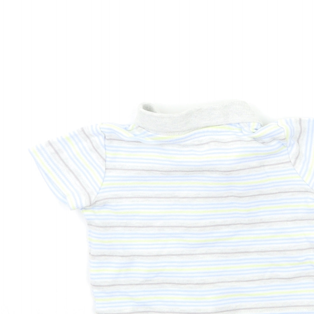 George Baby Blue Striped Basic T-Shirt Size 3-6 Months