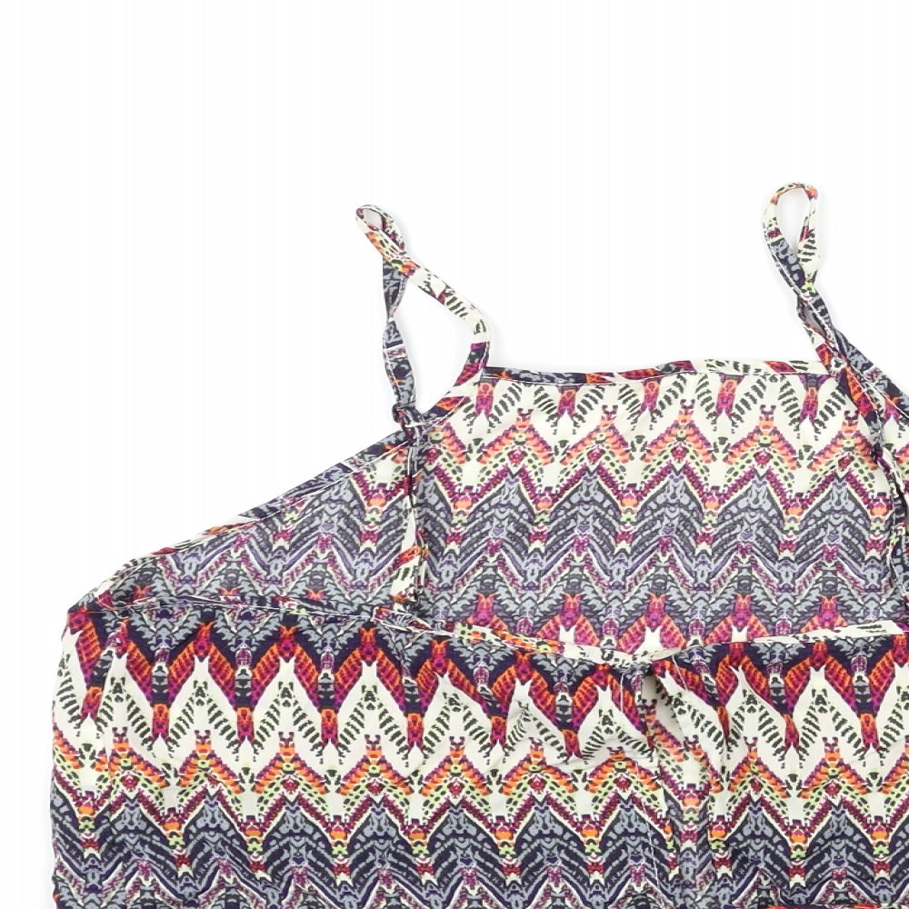 Hearts & Bows Womens Pink Geometric Camisole Blouse Size 10
