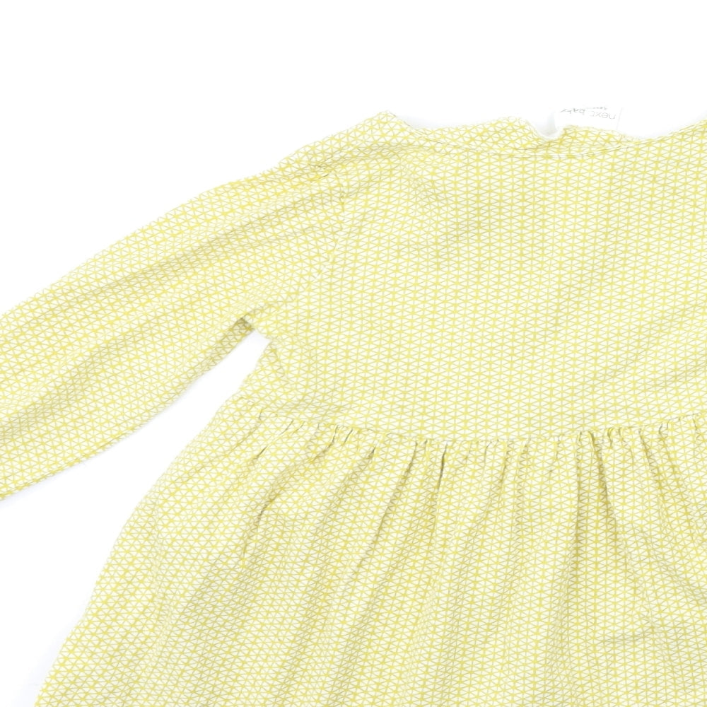 NEXT Baby Yellow Geometric Basic T-Shirt Size 12-18 Months