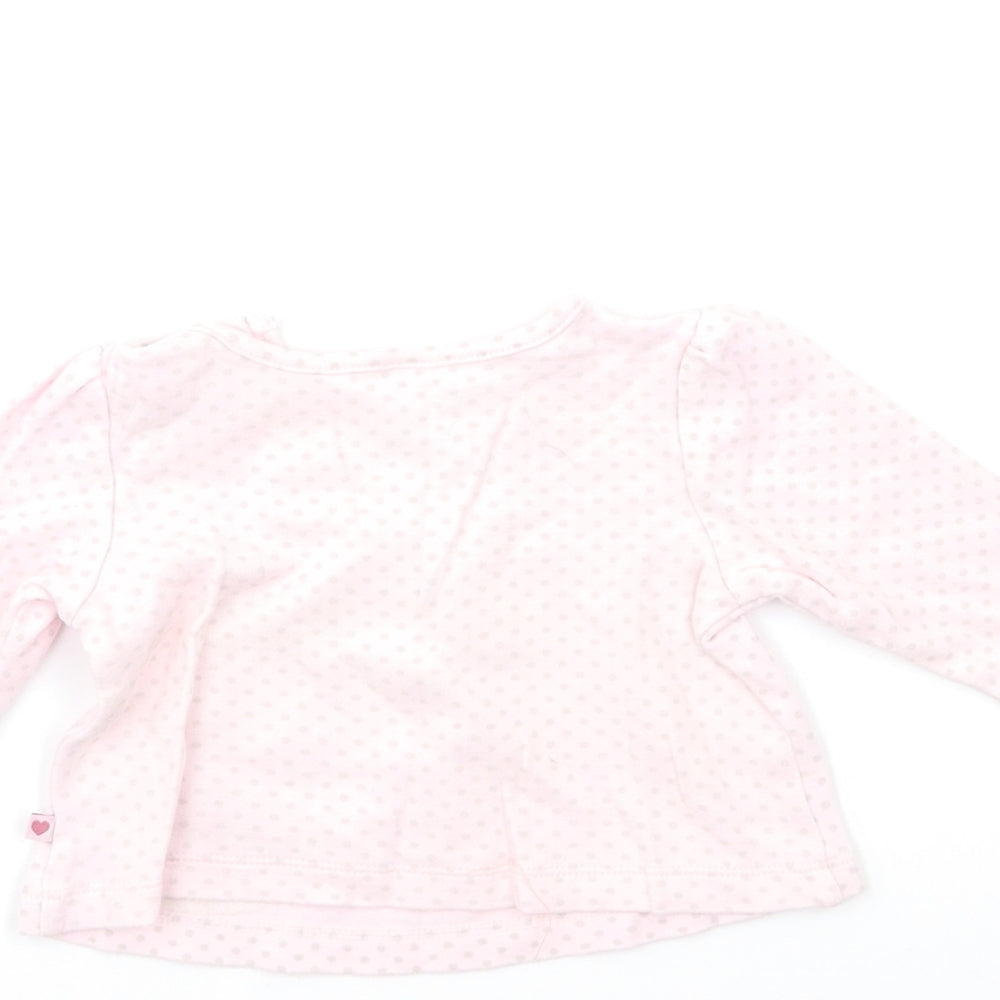 Mini Club Baby Pink Polka Dot Basic T-Shirt Size 0-3 Months
