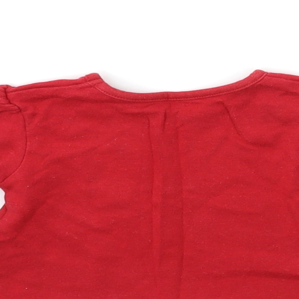 George Baby Red Basic T-Shirt Size 0-3 Months