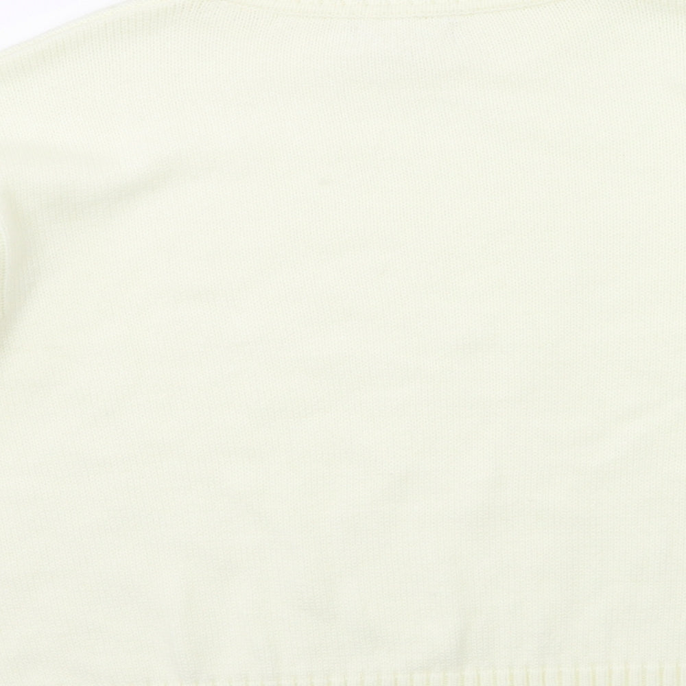Preworn Womens White Knit Pullover Jumper Size M