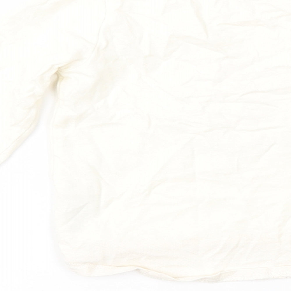 Nutmeg Girls Ivory Basic T-Shirt Size 9-12 Months