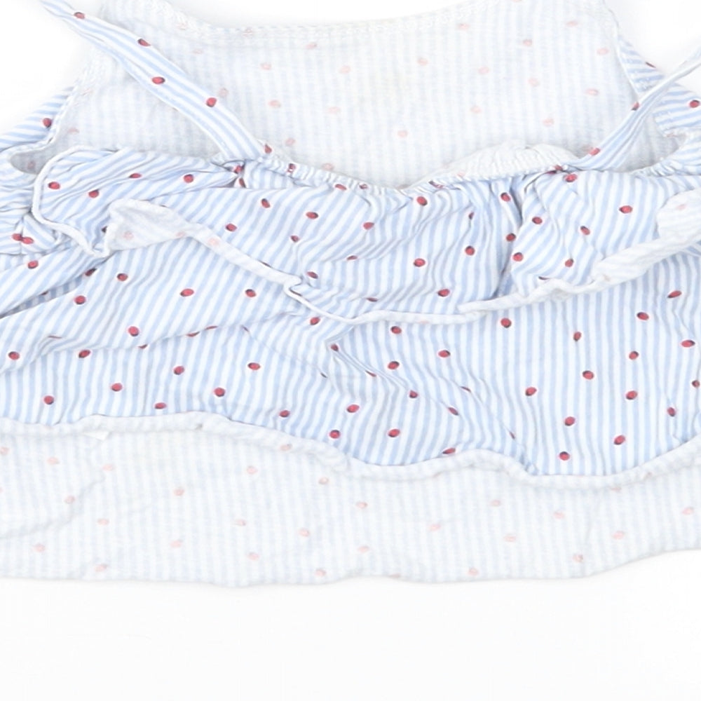Matalan Girls Blue Striped Fit & Flare Size 9-12 Months