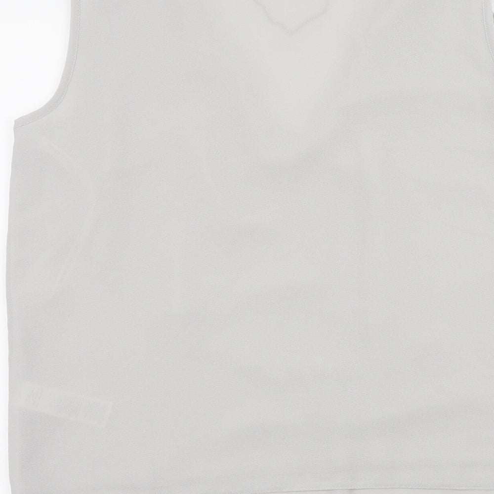Dorothy Perkins Womens Grey Basic Tank Size 10 - Chain Detail