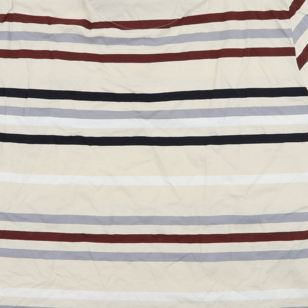 Hammond Mens Ivory Striped Jersey T-Shirt Size XL