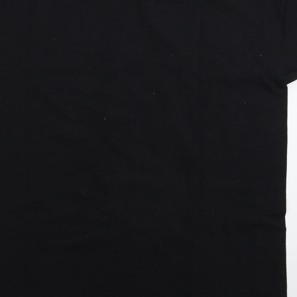 Fruit of the Loom Womens Black Basic T-Shirt Size M - Oversized