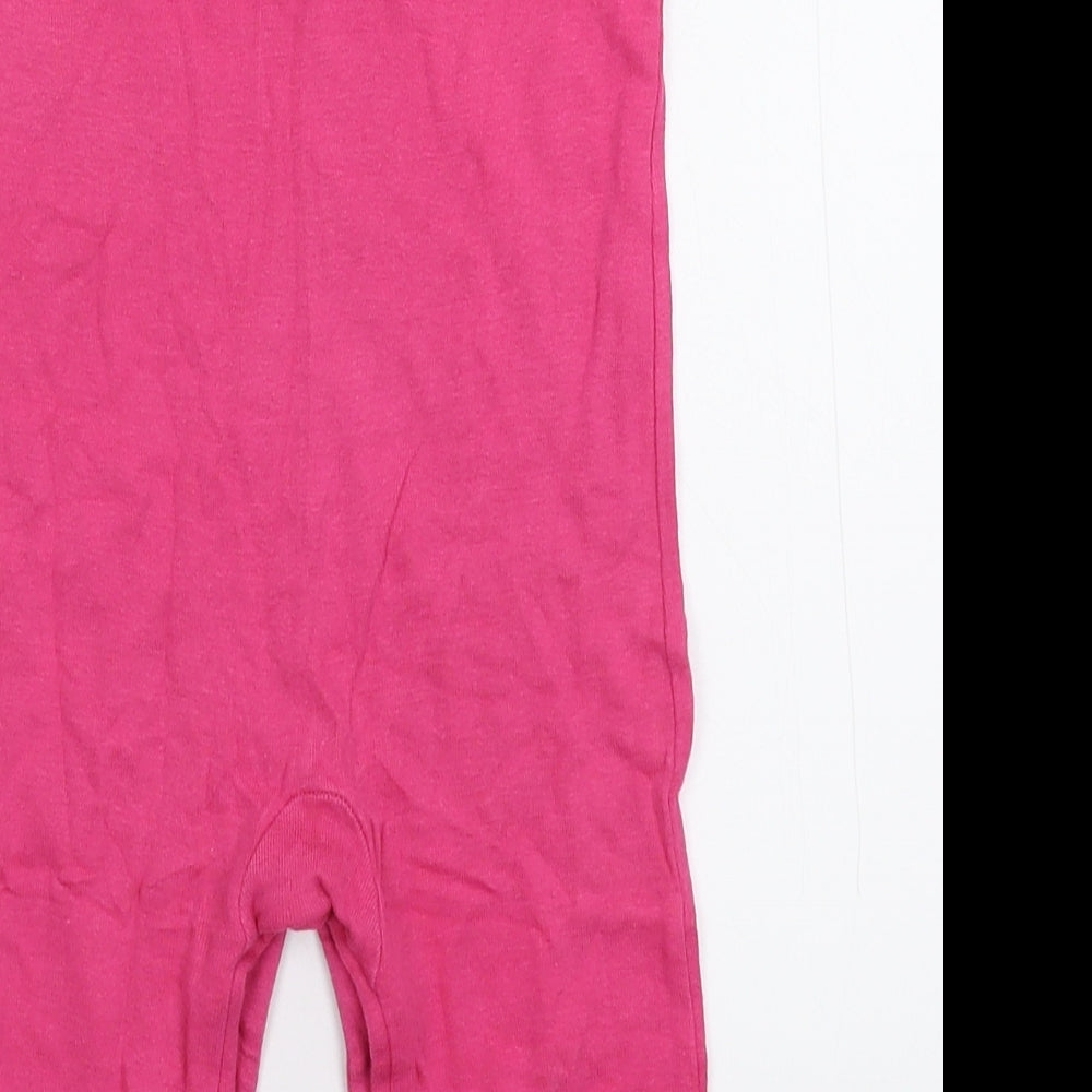 Gymboree Girls Pink Floral Babygrow One-Piece Size 9-12 Months