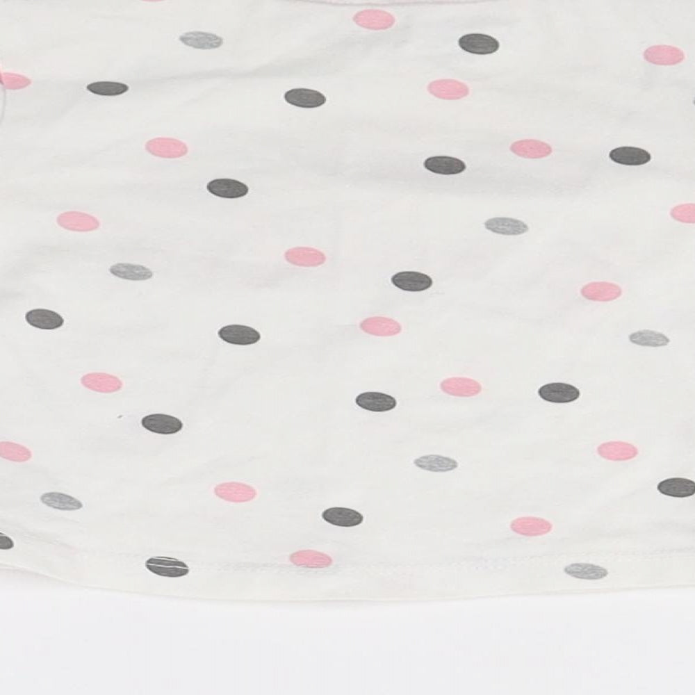 Quapi Girls White Polka Dot Pullover Jumper Size 0-3 Months - hello beautiful