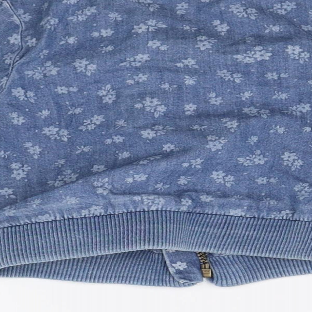 TU Baby Blue Floral Jacket Coat Size 3-6 Months
