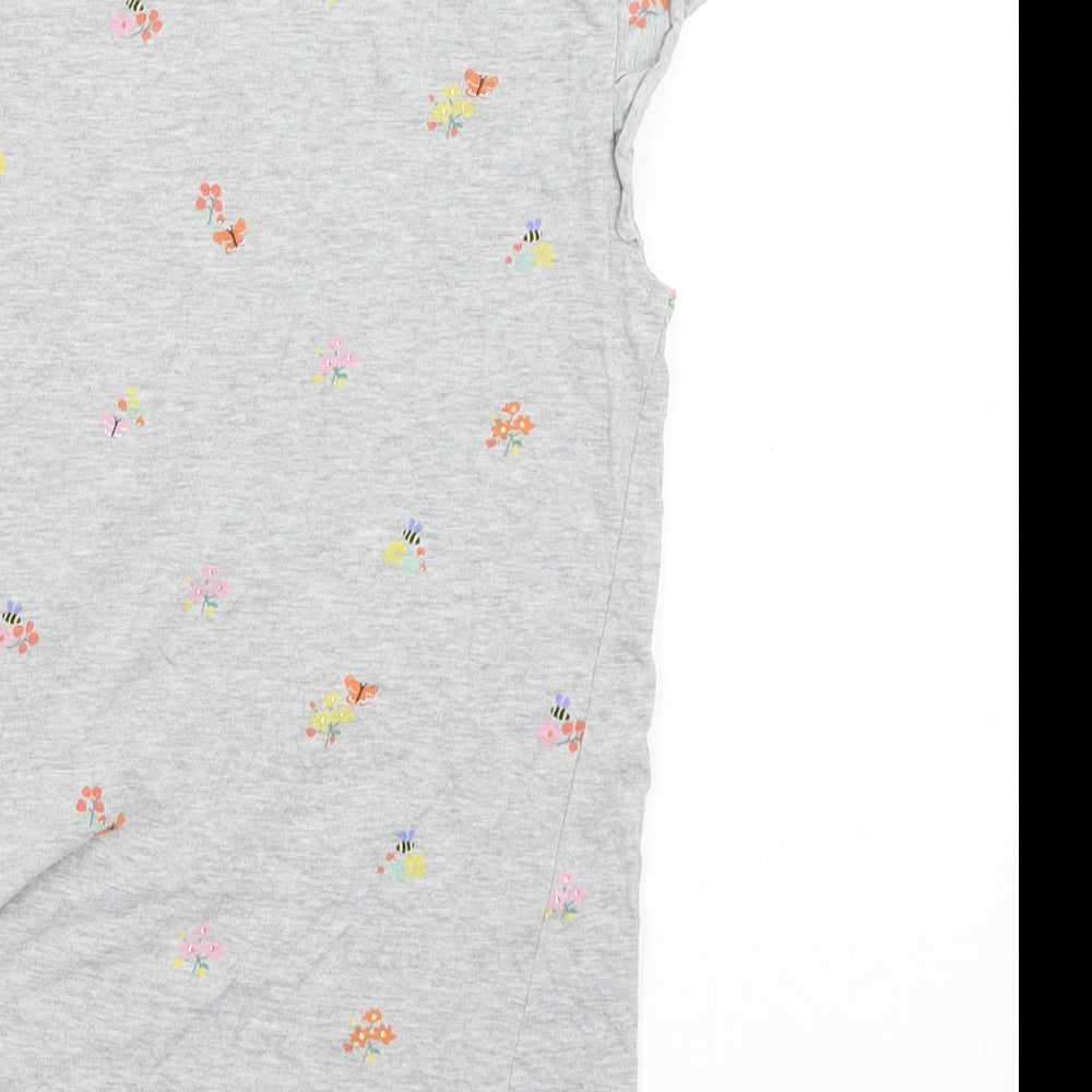 John Lewis Girls Grey Basic Blouse Size 11 Years - butterflies