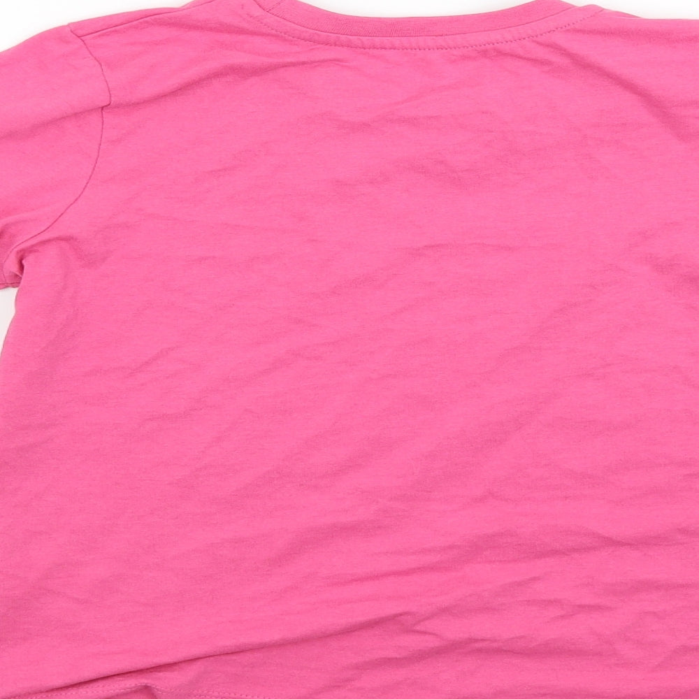 Preworn Girls Pink Basic T-Shirt Size 9 Years