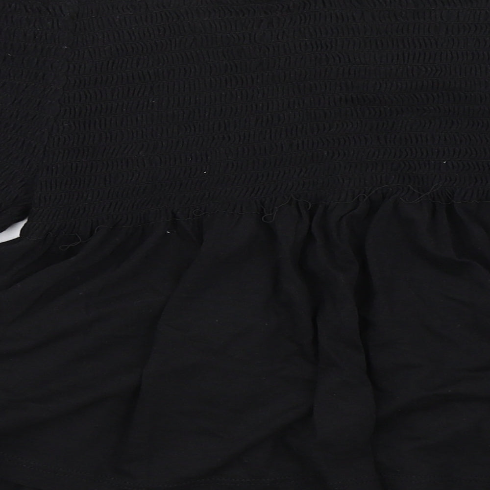 New Look Womens Black Basic Blouse Size 10