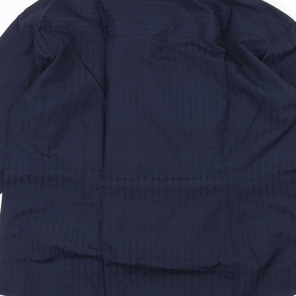 Derby Mens Blue Dress Shirt Size S