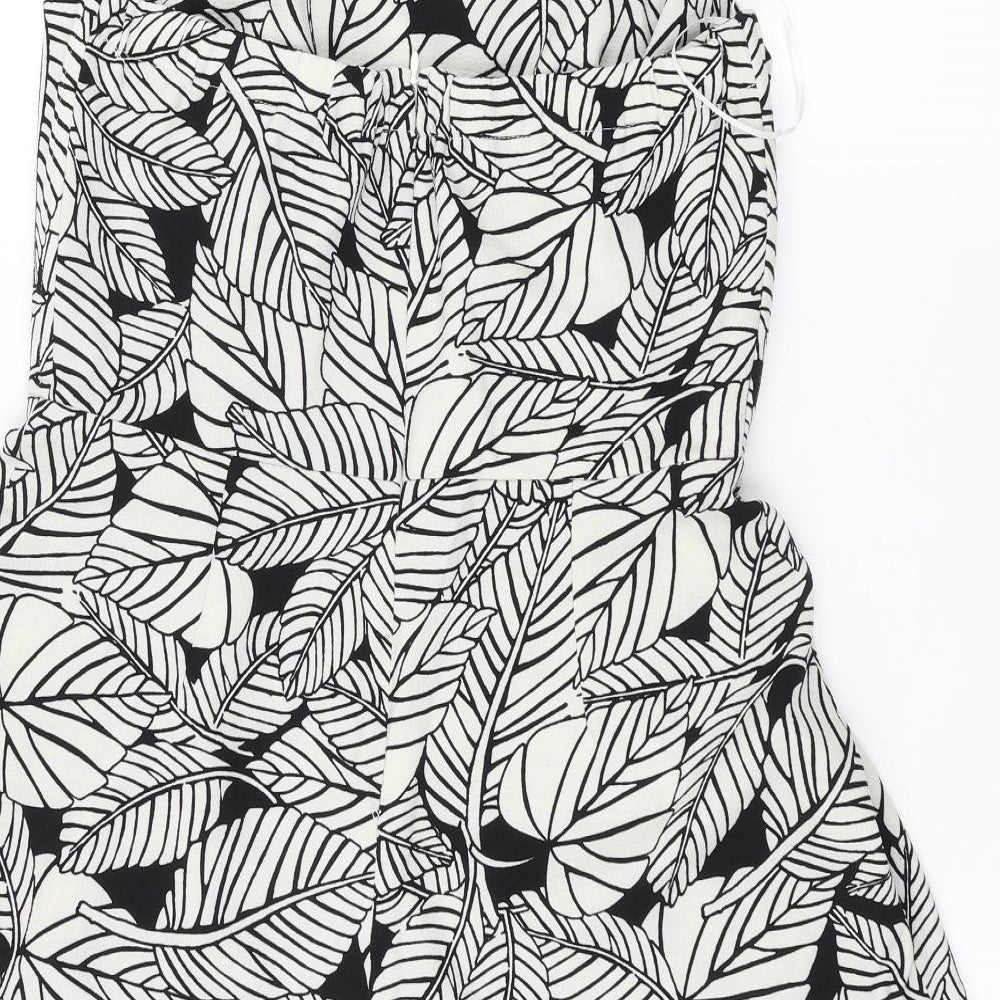 Love Womens White Floral Jumpsuit One-Piece Size L